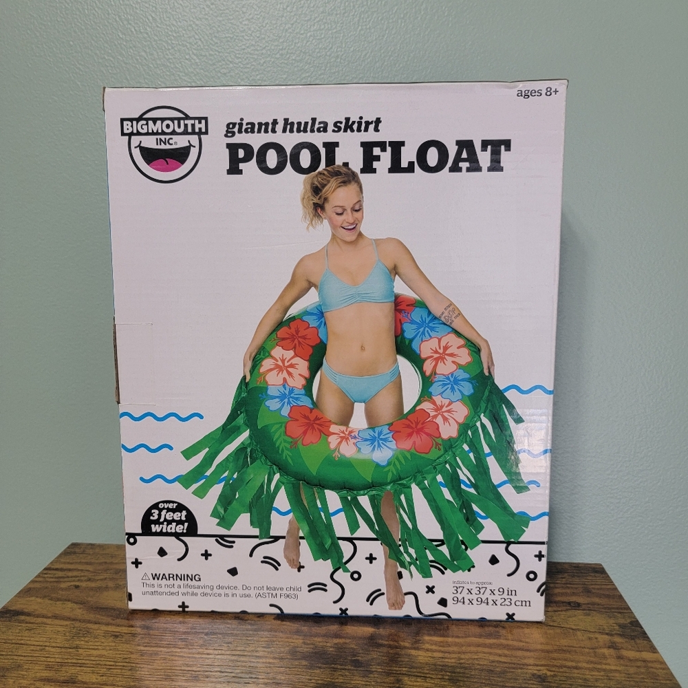 New Giant Hula‎ Skirt Pool Float Tube Beach Hawaiian Swim Party Lounger Ring - Picture 2 of 2